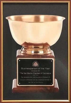 Businessperson of the Year - Awarded By The San Marino Chamber of Commerce